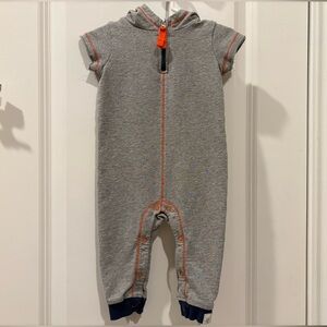 Burt's Bees Organic Cotton Short Sleeve Hooded Romper